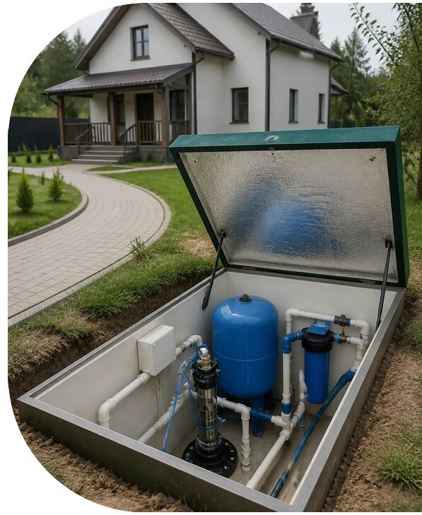 Автономное водоснабжение дома в Лысьве от 153855 р. | АПаруса-Лсь